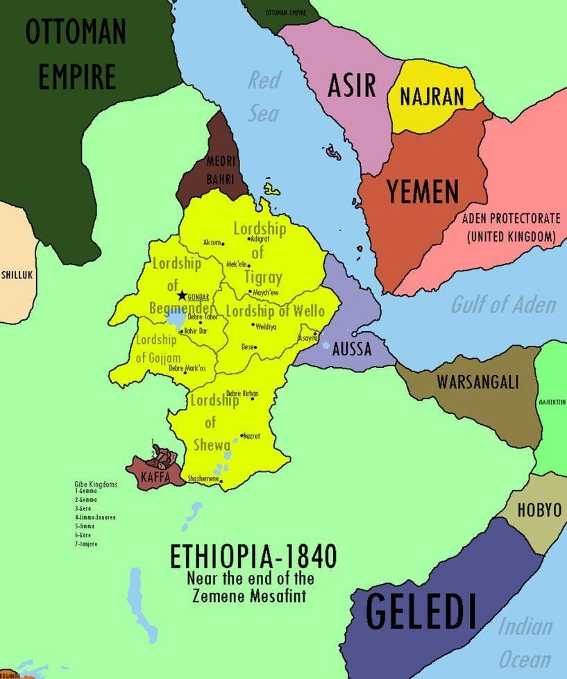 kaart Etioopia keisririik