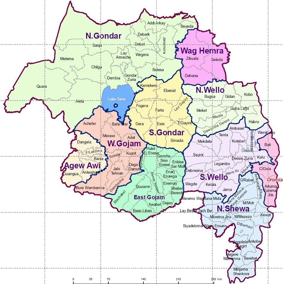 Etioopia gondar kaart