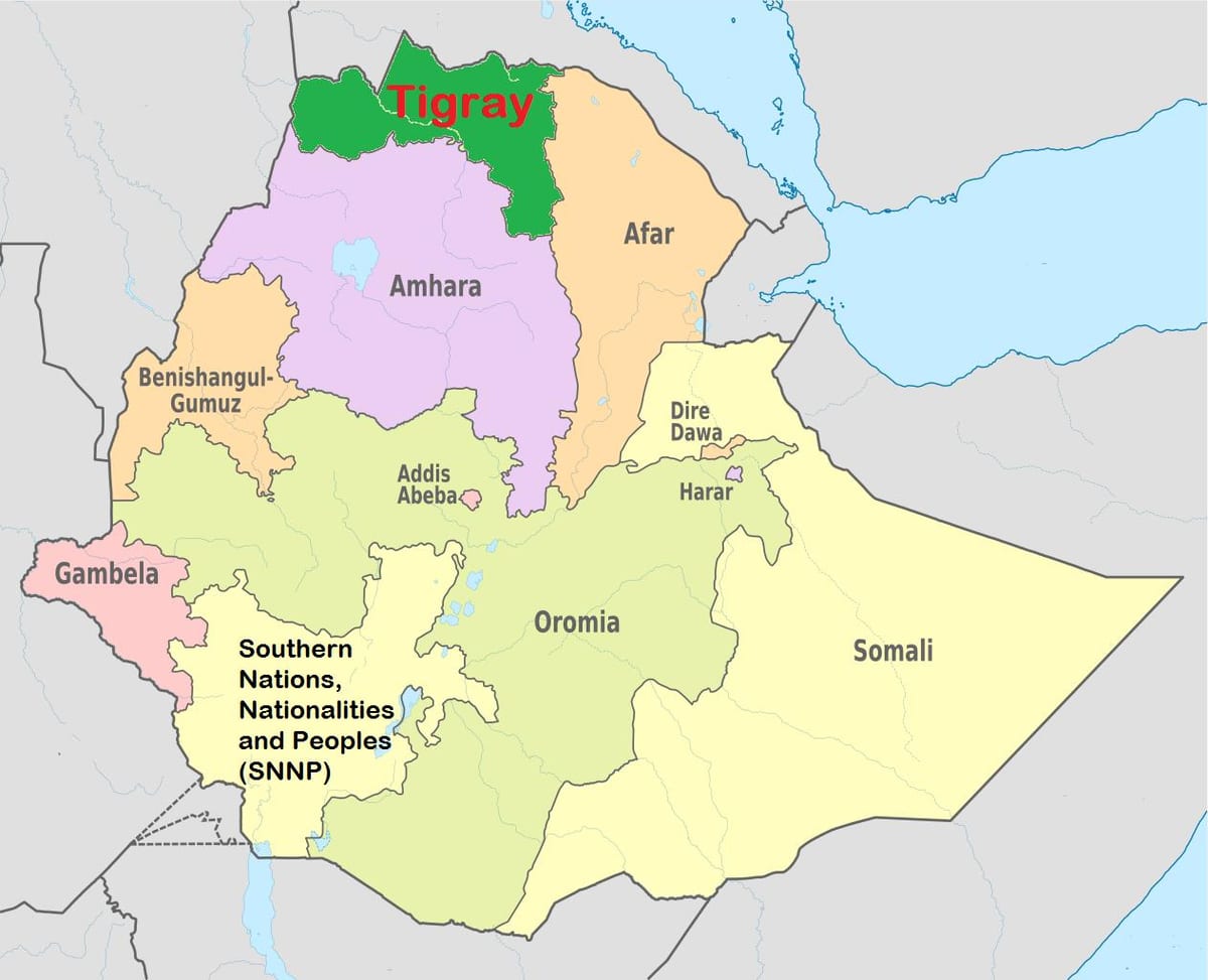 Etioopia tigray kaart