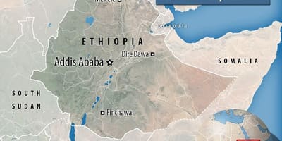 Danakil depressiooni Etioopia kaart