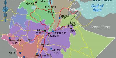 Etioopia asukoht kaardil