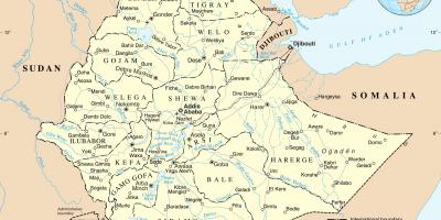 Kaart Etioopia