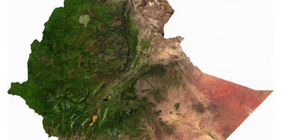 Etioopia satelliit-kaart