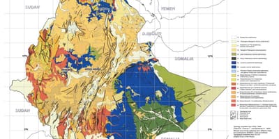 Kaart geoloogilise kaardi Etioopia