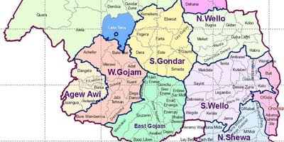Etioopia gondar kaart