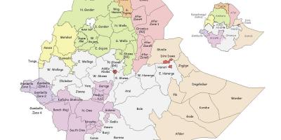 Etioopia woreda kaart